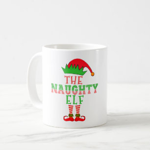 Taza De Café La familia de elfos traviesos Pijama de Navidad a