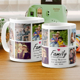Taza De Café La familia de guiones es todo el Collage de fotos 