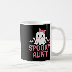 Taza De Café La familia de la tía guapa rosada, fantasma blanco
