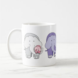 Taza De Café La familia de los elefantes