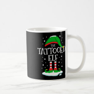 Taza De Café La Familia De Navidades De Elf Tattoed Que Coincid