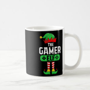 Taza De Café La familia de Navidades de gamer Elf Xmas coincidi