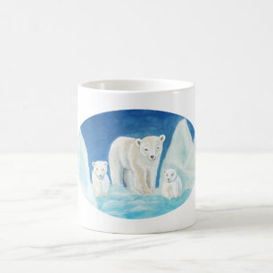 Taza De Café La familia del oso polar
