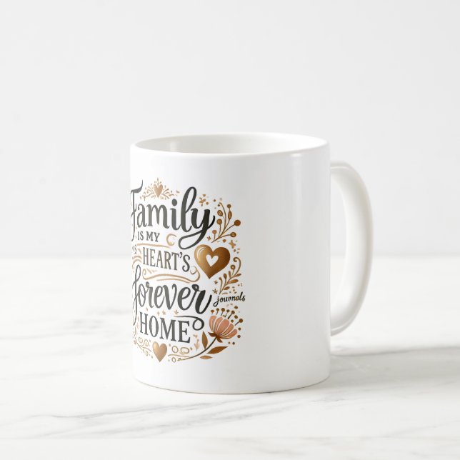 Taza De Café La familia 🏡 es mi hogar para siempre (Anverso derecho)