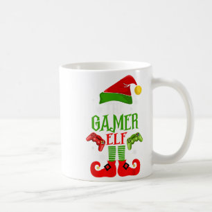 Taza De Café La familia Gamer Elf coincide con los Navidades Pa
