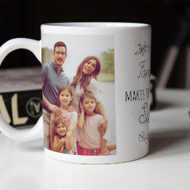 Taza De Café La familia hace que el mundo sea un guion más segu
