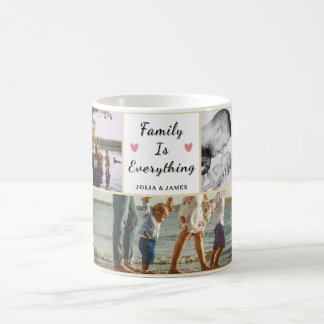 Taza De Café La familia lo es todo - Personalizado 5-foto perso