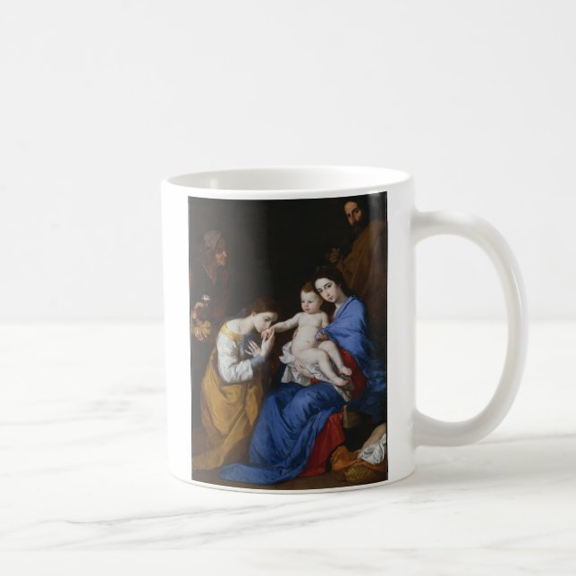 Taza De Café La familia santa con Santa Ana y Catherine (Derecha)