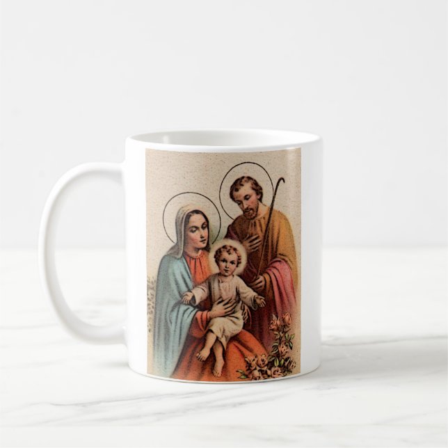 Taza De Café La familia santa - Jesús, Maria, y José (Izquierda)