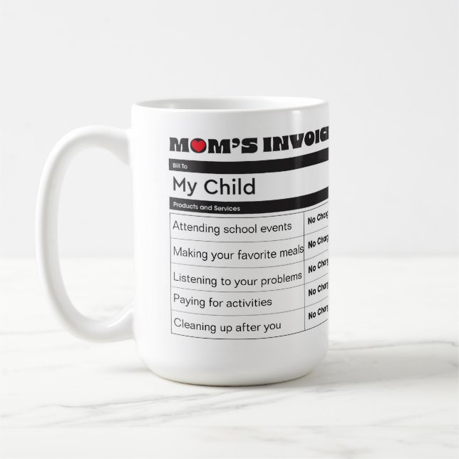 Taza De Café La fascinante factura de la madre - Su agradecimie (Izquierda)