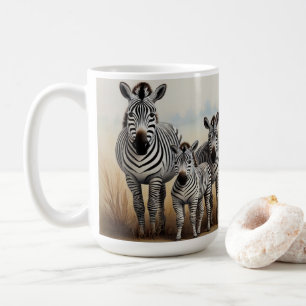 Taza De Café La fauna silvestre de la familia Zebra y su extinc
