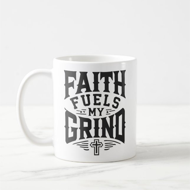 Taza De Café La fe alimenta mi alma - Motivación cristiana (Izquierda)