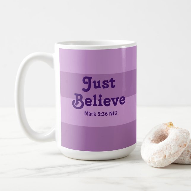 Taza De Café La fe cristiana solo cree la biblia versus el mora (Con donut)