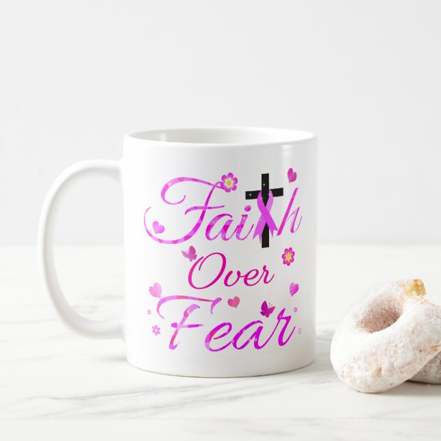 Taza De Café La fe sobre el miedo (Con donut)
