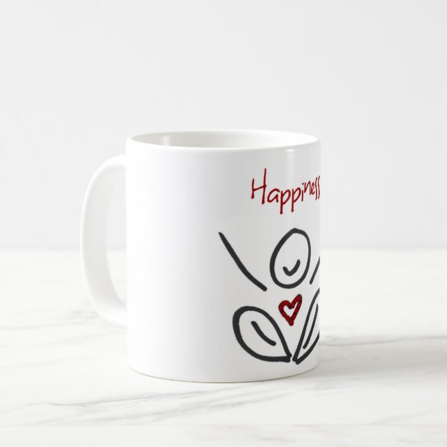 Taza De Café La felicidad asalta (muchos estilos) (Anverso izquierdo)