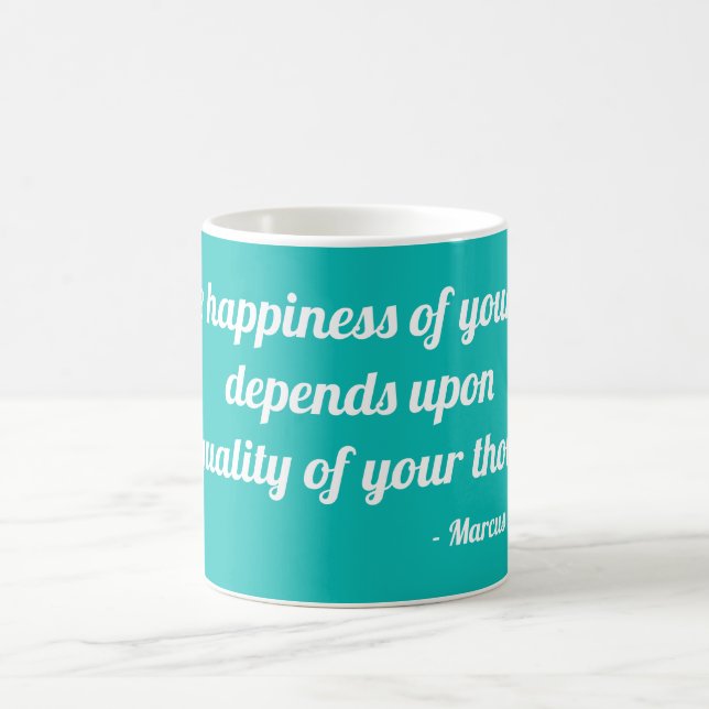 Taza De Café La felicidad de su vida depende de… (Centro)