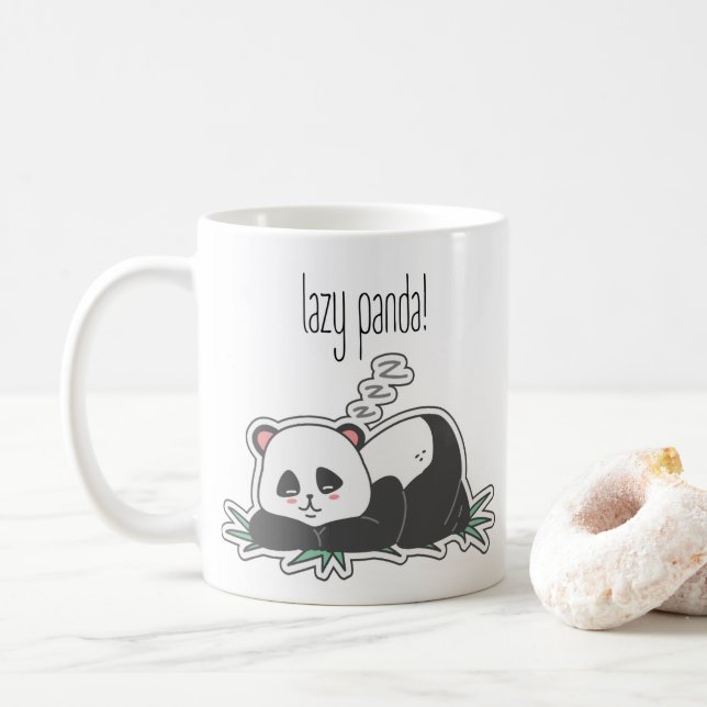 Taza De Café La felicidad en un cerdo (Con donut)