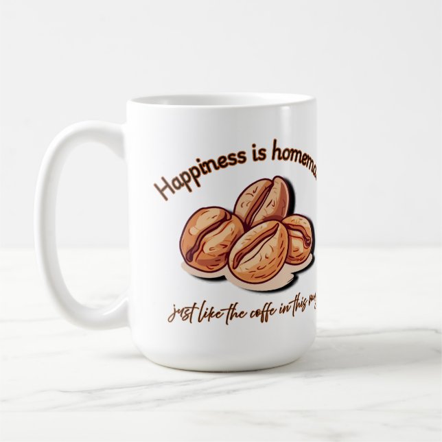 Taza De Café La felicidad es casera como el café en esta taza (Izquierda)