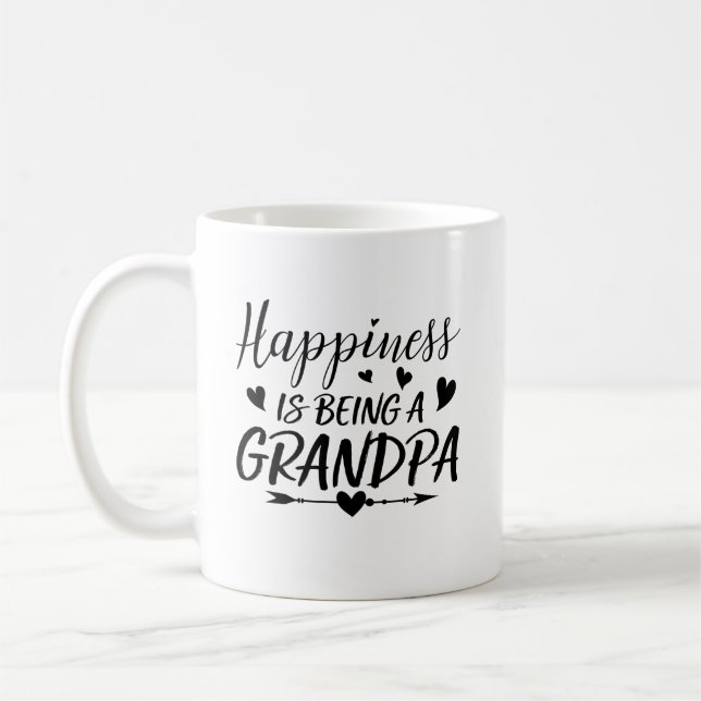 Taza De Café La felicidad es ser el día del abuelo (Izquierda)