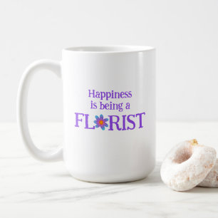 Taza De Café La felicidad es ser un fango florista