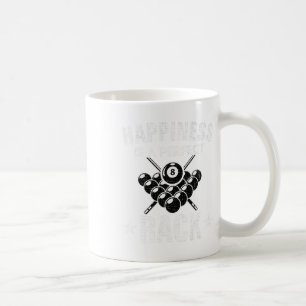 Taza De Café La Felicidad Es Un Estante Perfecto Para El Billar