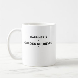 Taza De Café La felicidad es un Golden Retriever