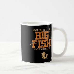 Taza De Café La felicidad es un gran pez y un testigo - Camiset