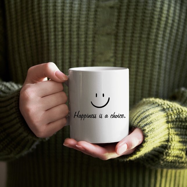 Taza De Café La Felicidad Es Una Cita Motivadora Elegida (Subido por el creador)