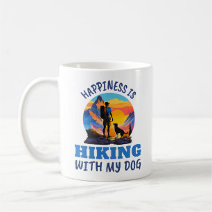 Taza De Café La felicidad está caminando con mi perro