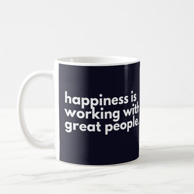 Taza De Café La felicidad está funcionando con la gente grandio (Izquierda)