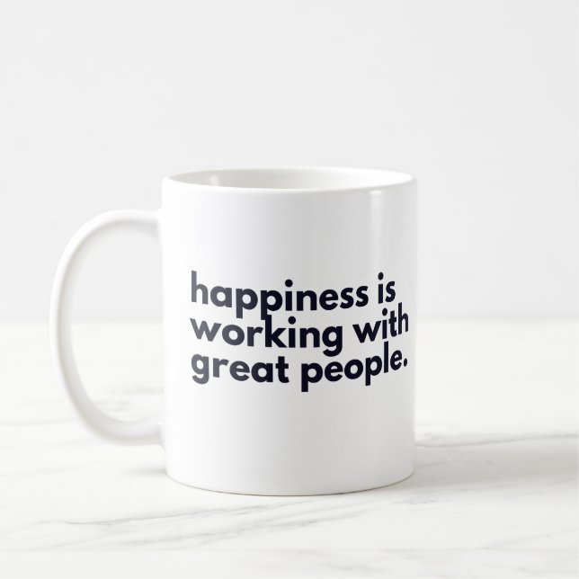 Taza De Café La felicidad está funcionando con la gente grandio (Izquierda)