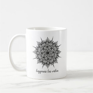 Taza De Café La felicidad yace dentro del café Mandala o tae