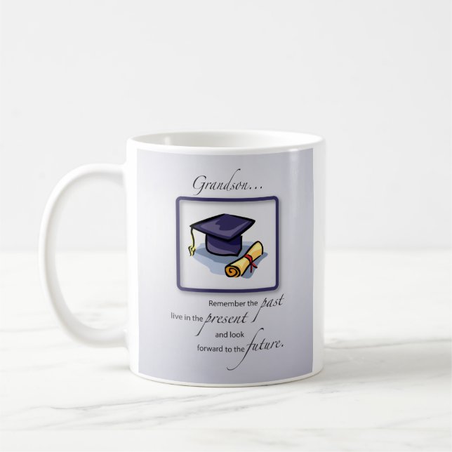 Taza De Café La felicitación por la graduación de nietos recuer (Izquierda)