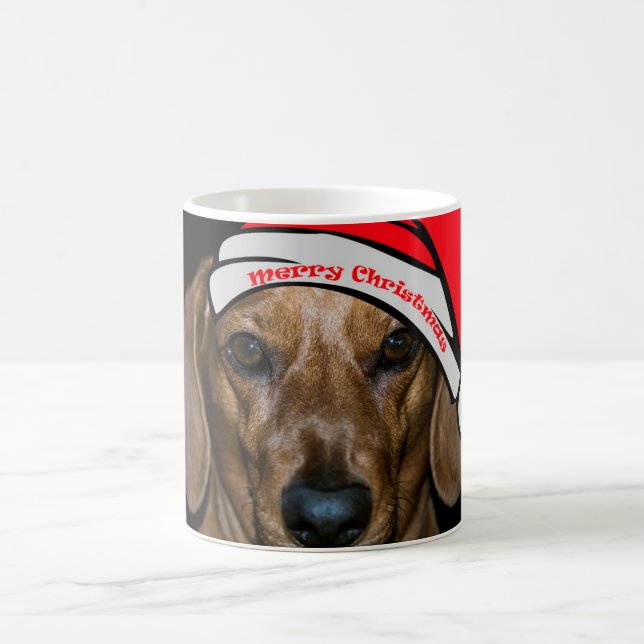 Taza De Café La Feliz Mug de Navidad de Dachshund (Centro)