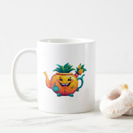 Taza De Café La feliz y próspera tetera de piña