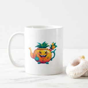 Taza De Café La feliz y próspera tetera de piña