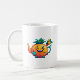 Taza De Café La feliz y próspera tetera de piña