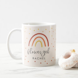 Taza De Café La flor arco iris de la terraza rosa Rubor