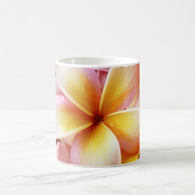 Taza De Café La flor de Hawaii del Frangipani del Plumeria (Centro)