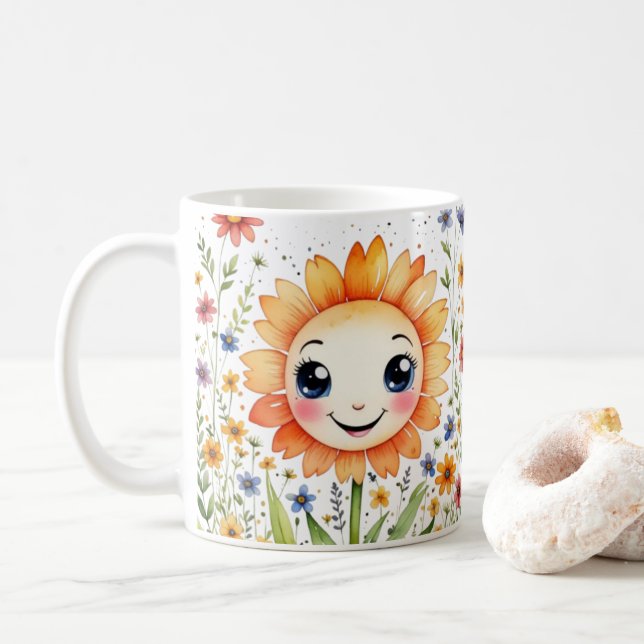 Taza De Café La flor salvaje (Con donut)