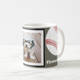 Taza De Café La foto del béisbol añade su nombre - puede