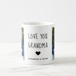 Taza De Café La foto moderna de la colección te ama a tu abuela