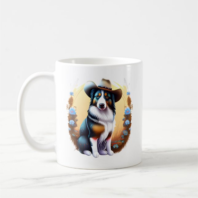 Taza De Café La frontera de vacuno collie Mascota de perro occi (Izquierda)