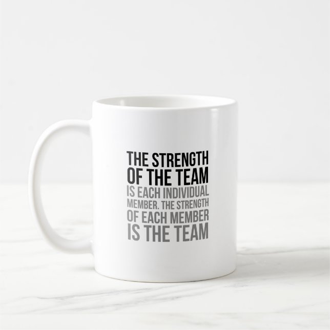 Taza De Café La Fuerza Del Equipo (Izquierda)