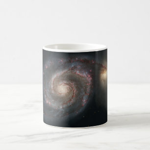 Taza De Café La galaxia del Remolino M51 & Compañera en el espa