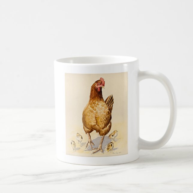 Taza De Café La gallina y sus polluelos 2007 de George (Derecha)