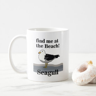 Taza De Café La Gaviota Me Encuentra En La Casa De Playa Funny.