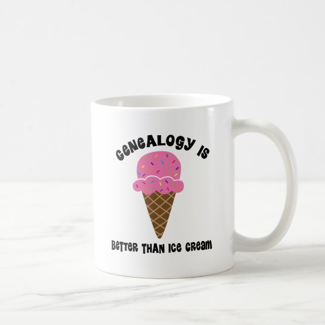 Taza De Café La genealogía es mejor que el helado (Derecha)