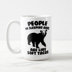 Taza De Café La gente en sacos de dormir es como el Tacos suave