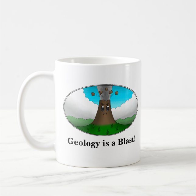 Taza De Café ¡La geología es una explosión! Volcán personalizad (Izquierda)